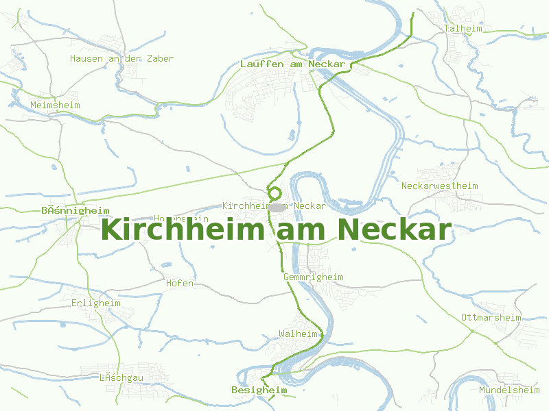 Karte von Kirchheim am Neckar