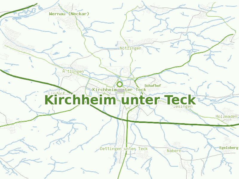 Karte von Kirchheim unter Teck