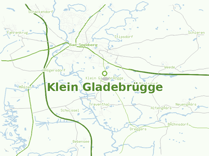 Karte von Klein Gladebrügge