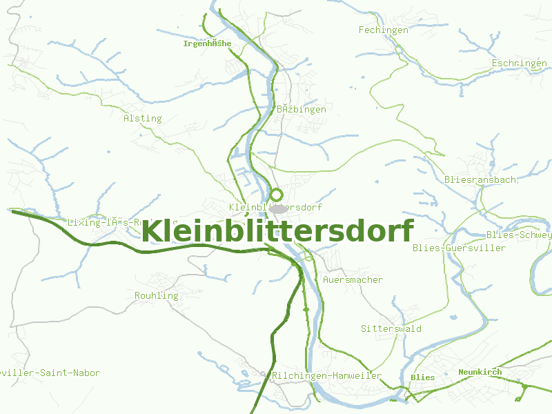 Karte von Kleinblittersdorf