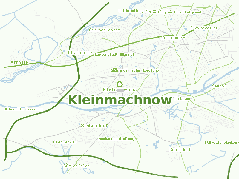 Karte von Kleinmachnow