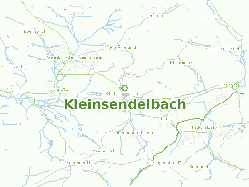 Karte von Kleinsendelbach