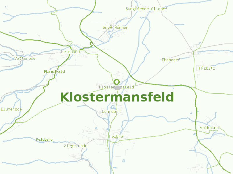 Karte von Klostermansfeld