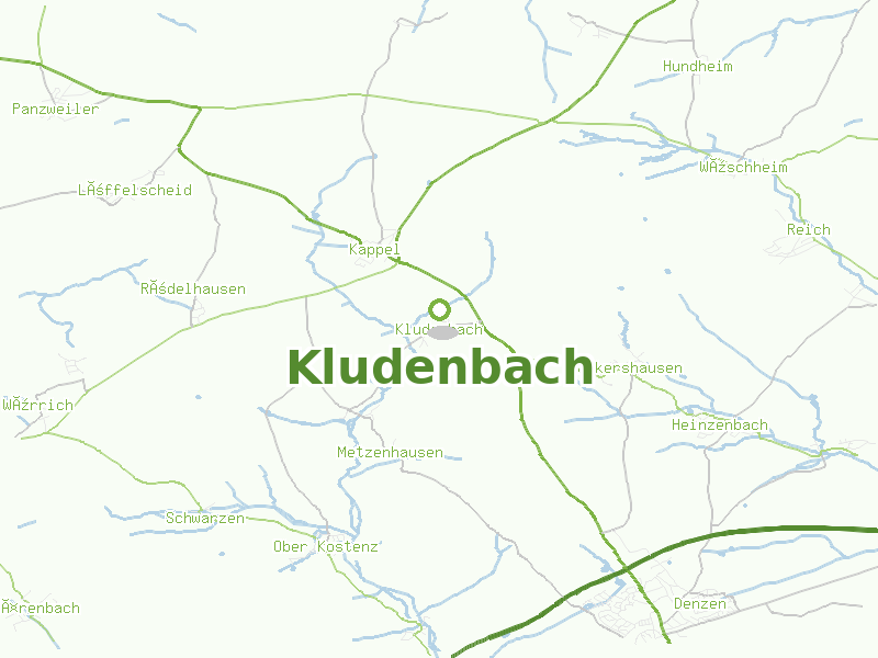 Karte von Kludenbach