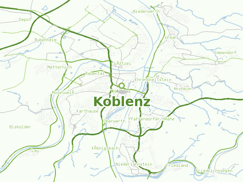 Karte von Koblenz