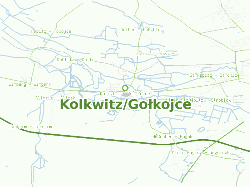 Karte von Kolkwitz/Gołkojce