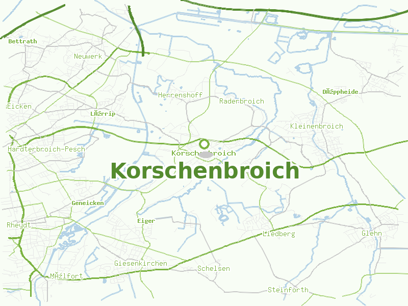 Karte von Korschenbroich