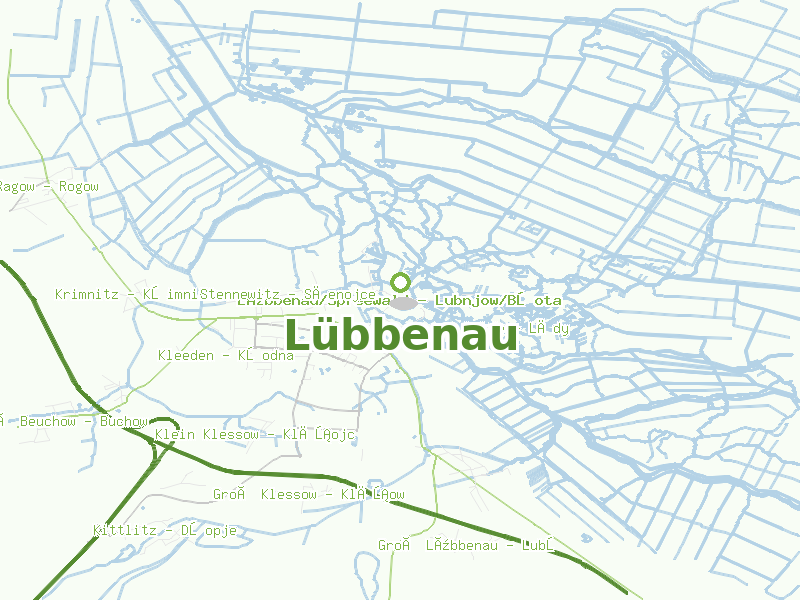 Karte von Lübbenau