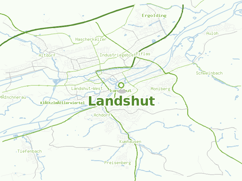 Karte von Landshut