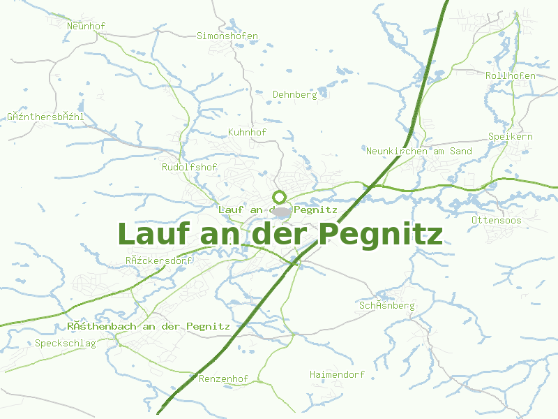 Karte von Lauf an der Pegnitz