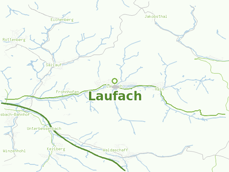 Karte von Laufach