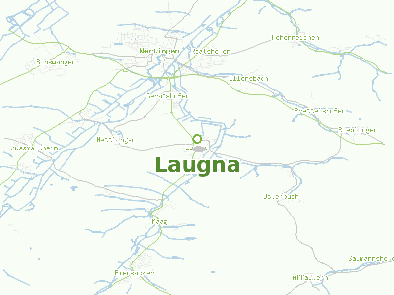 Karte von Laugna