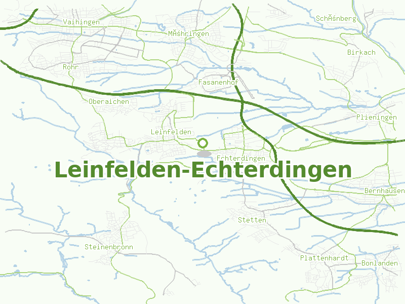 Karte von Leinfelden-Echterdingen