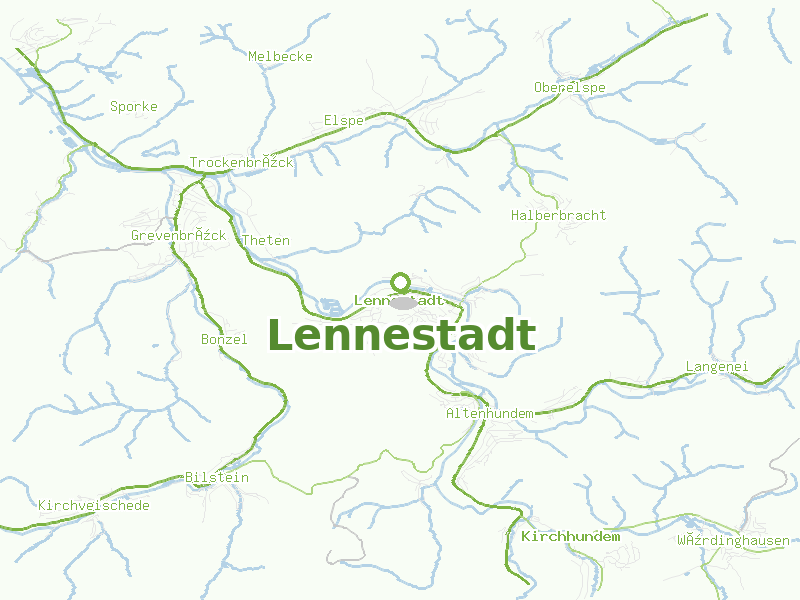 Karte von Lennestadt