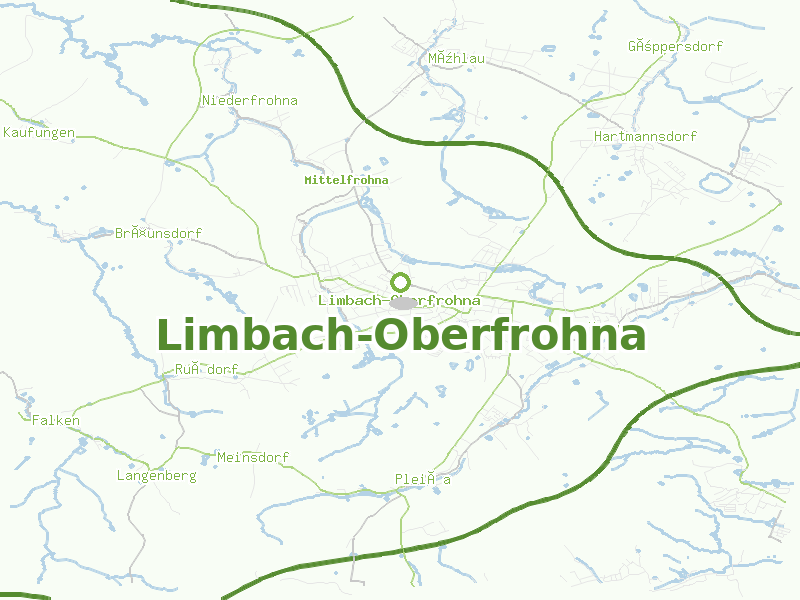 Karte von Limbach-Oberfrohna