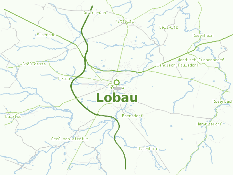Karte von Lobau