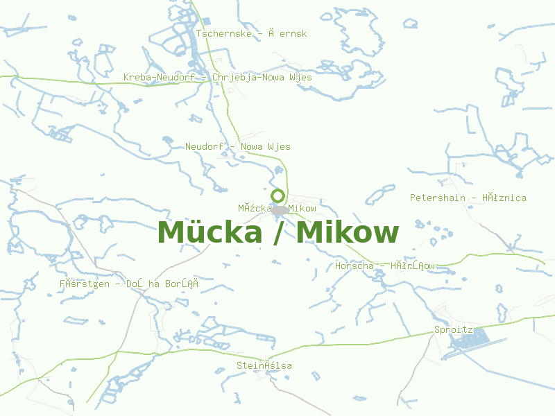Karte von Mücka / Mikow