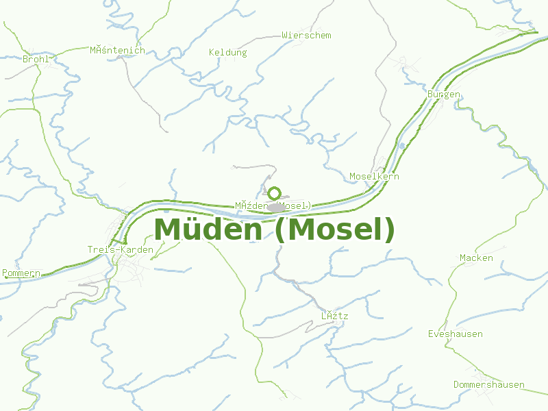 Karte von Müden (Mosel)