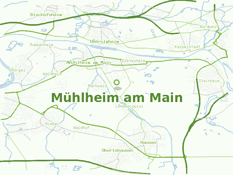 Karte von Mühlheim am Main