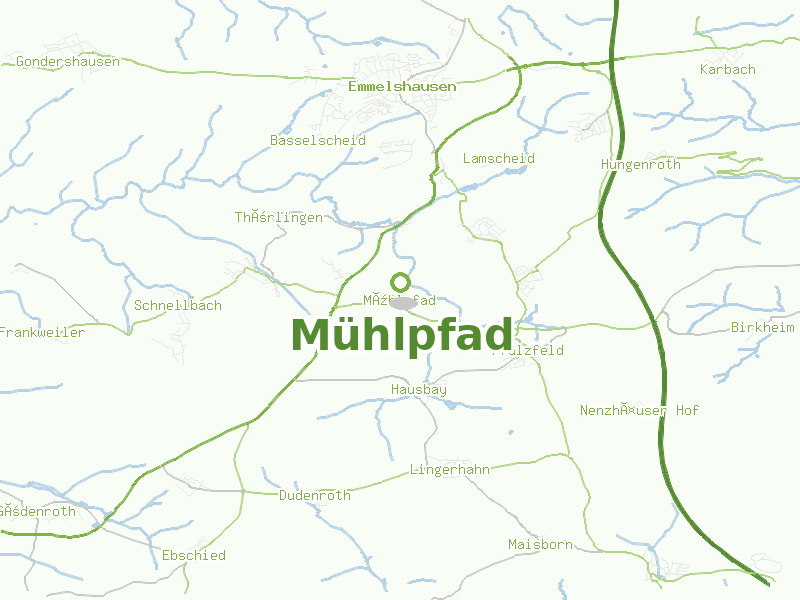 Karte von Mühlpfad