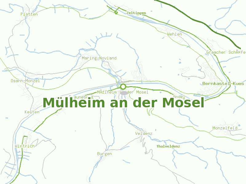 Karte von Mülheim an der Mosel