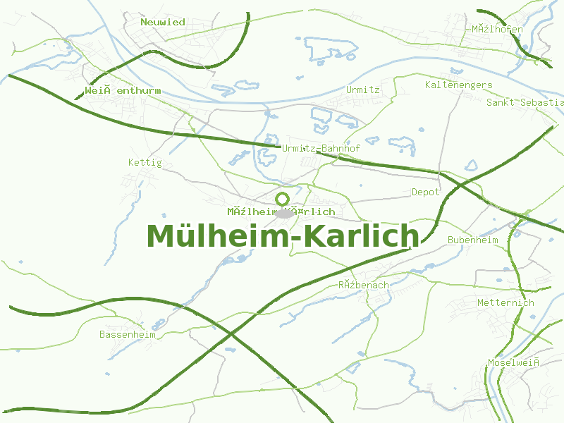 Karte von Mülheim-Karlich