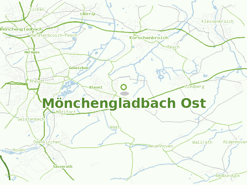 Karte von Mönchengladbach Ost