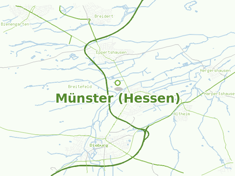 Karte von Münster (Hessen)