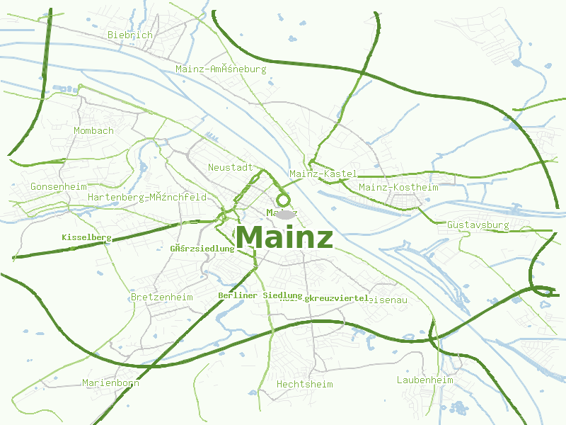Karte von Mainz