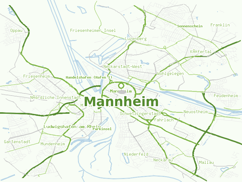 Karte von Mannheim
