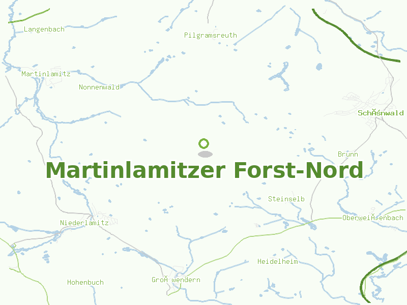 Karte von Martinlamitzer Forst-Nord