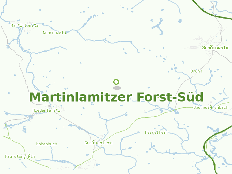 Karte von Martinlamitzer Forst-Süd