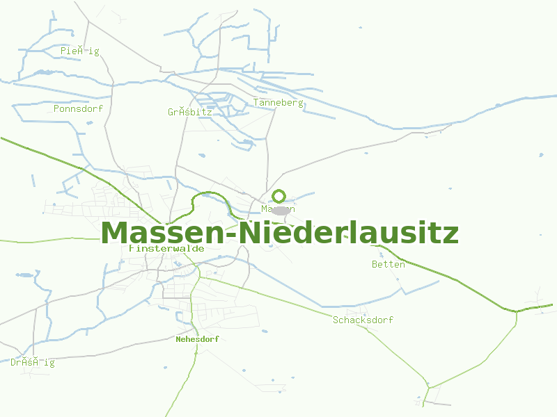 Karte von Massen-Niederlausitz
