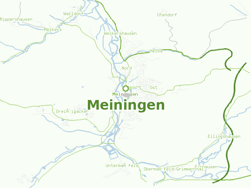 Karte von Meiningen
