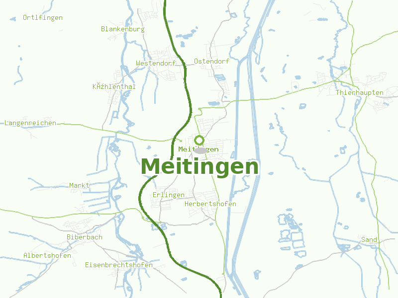 Karte von Meitingen