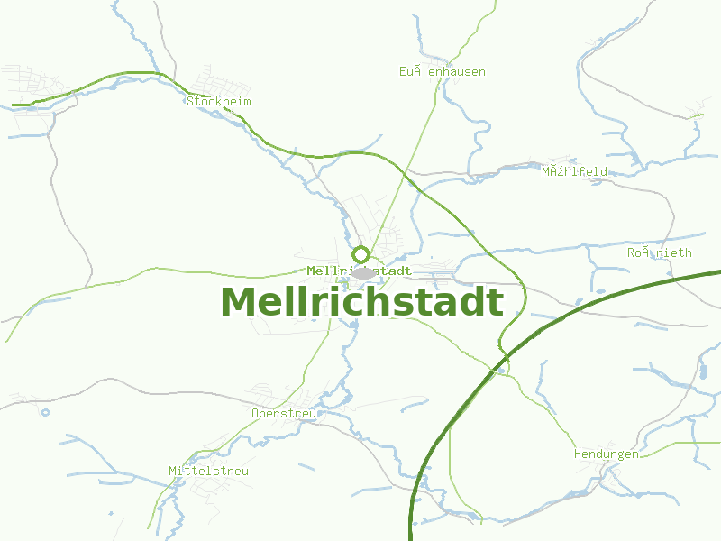 Karte von Mellrichstadt