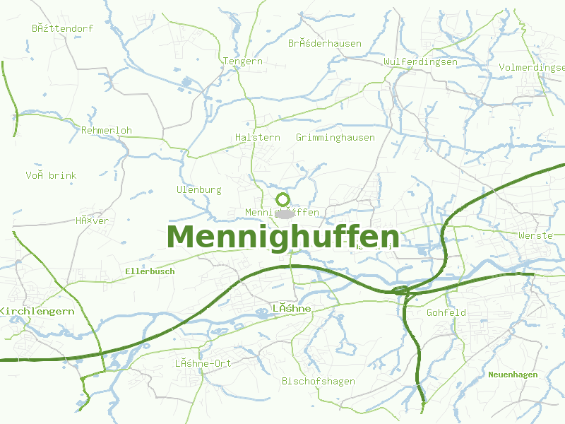 Karte von Mennighuffen