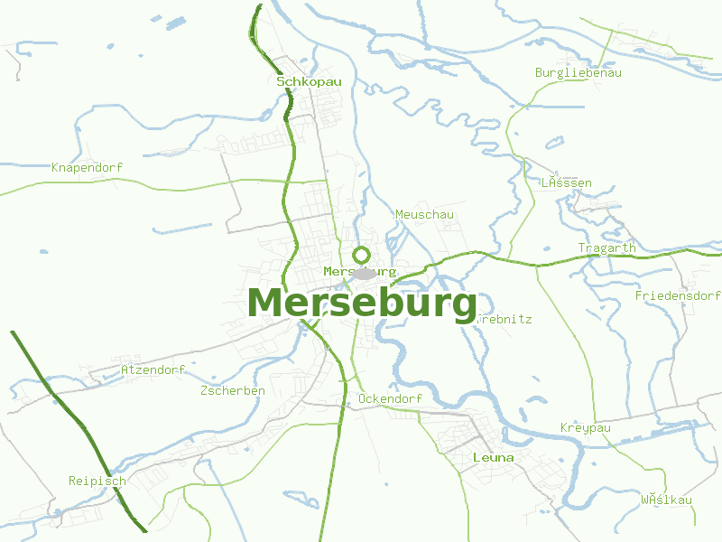 Karte von Merseburg