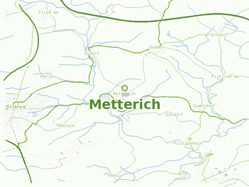 Karte von Metterich