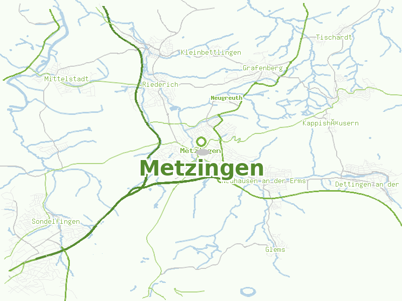 Karte von Metzingen