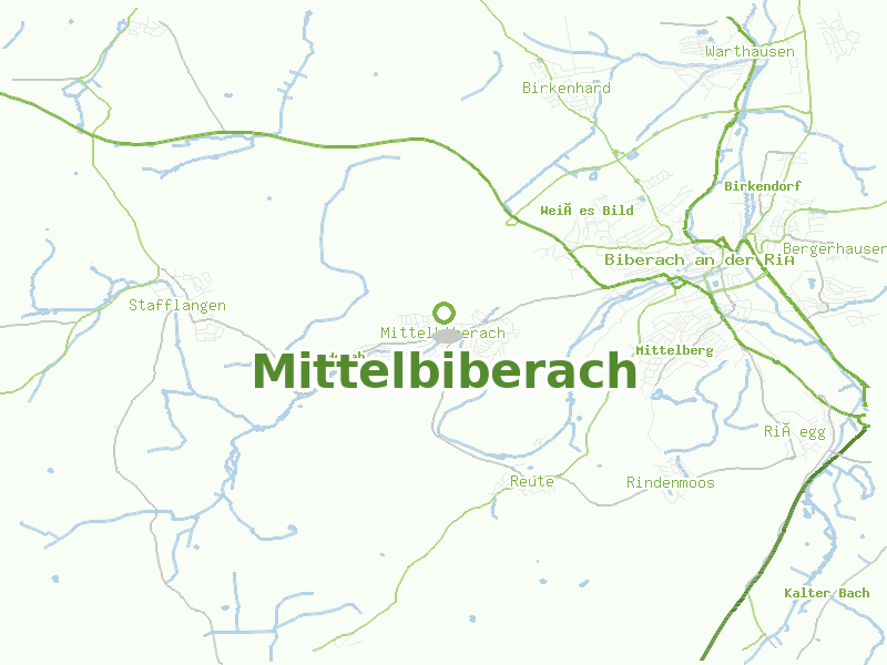 Karte von Mittelbiberach