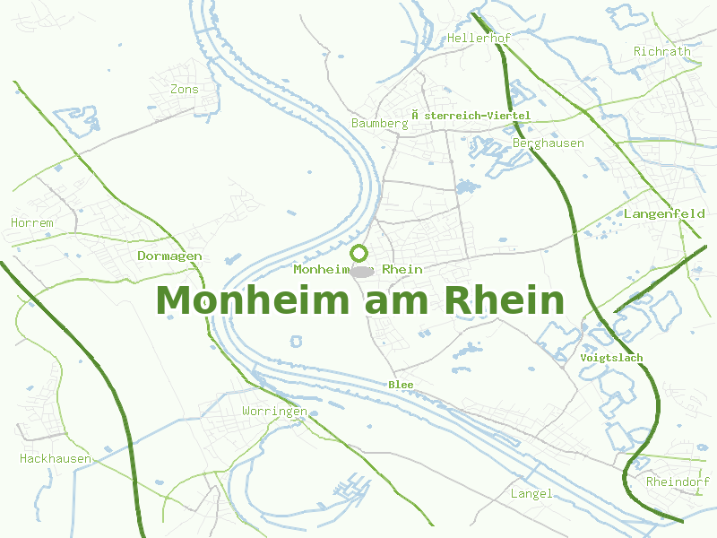 Karte von Monheim am Rhein