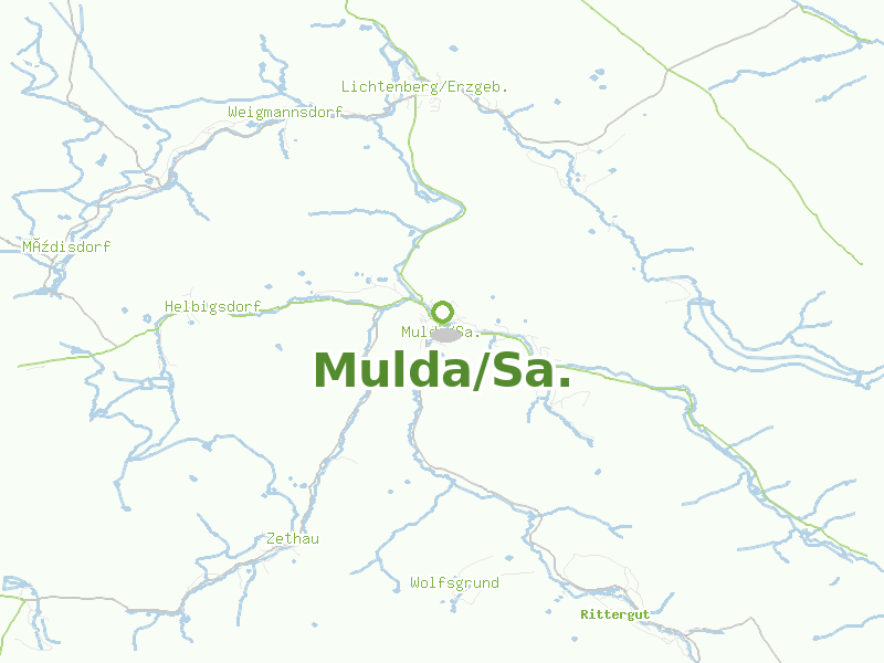 Karte von Mulda/Sa.