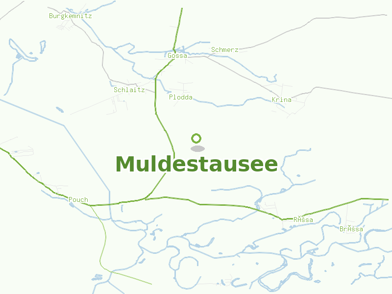 Karte von Muldestausee