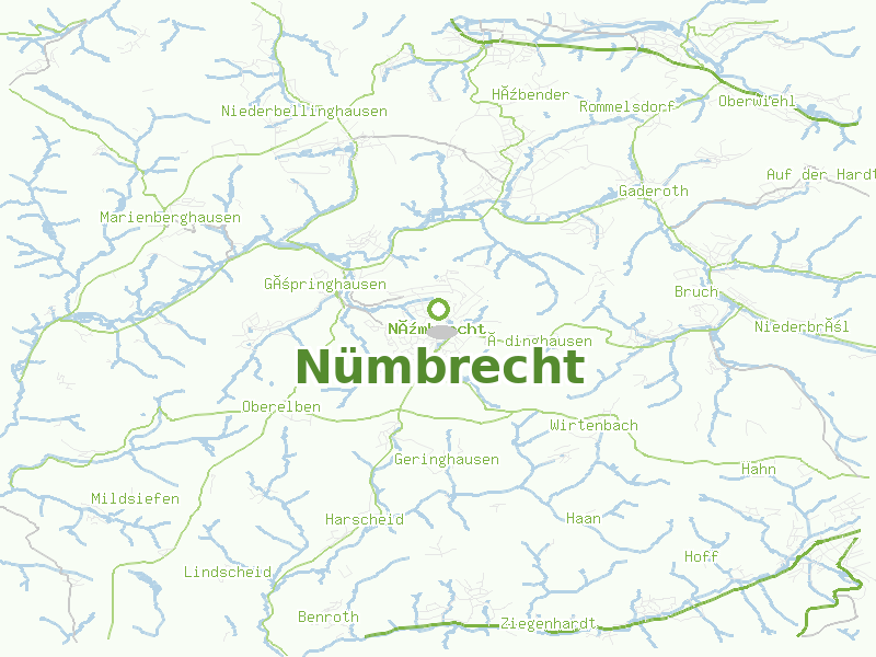 Karte von Nümbrecht