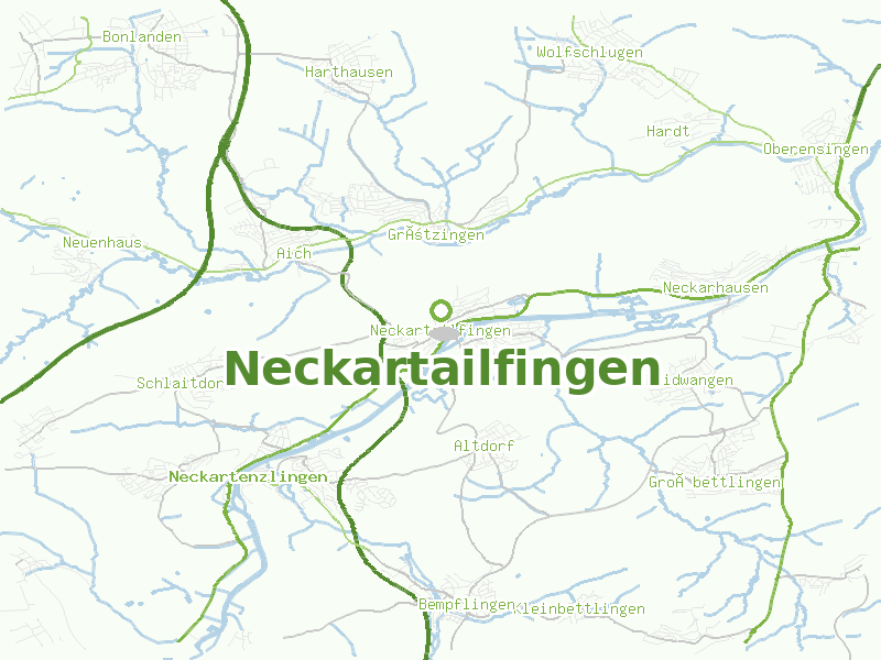 Karte von Neckartailfingen