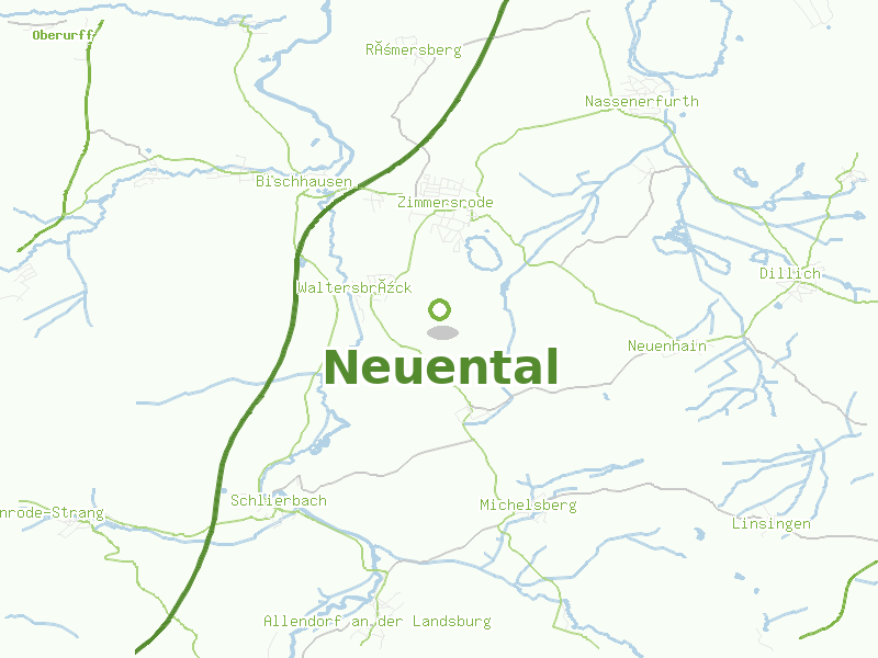 Karte von Neuental