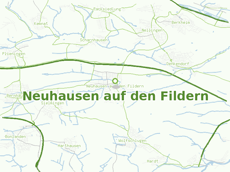 Karte von Neuhausen auf den Fildern
