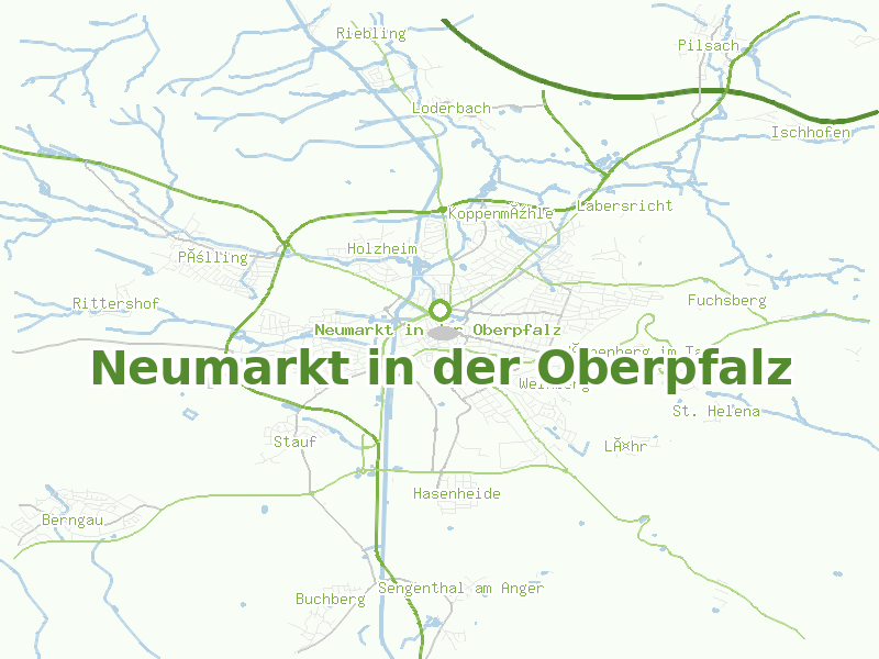 Karte von Neumarkt in der Oberpfalz