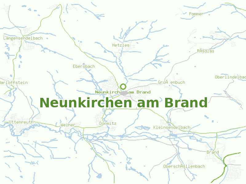 Karte von Neunkirchen am Brand